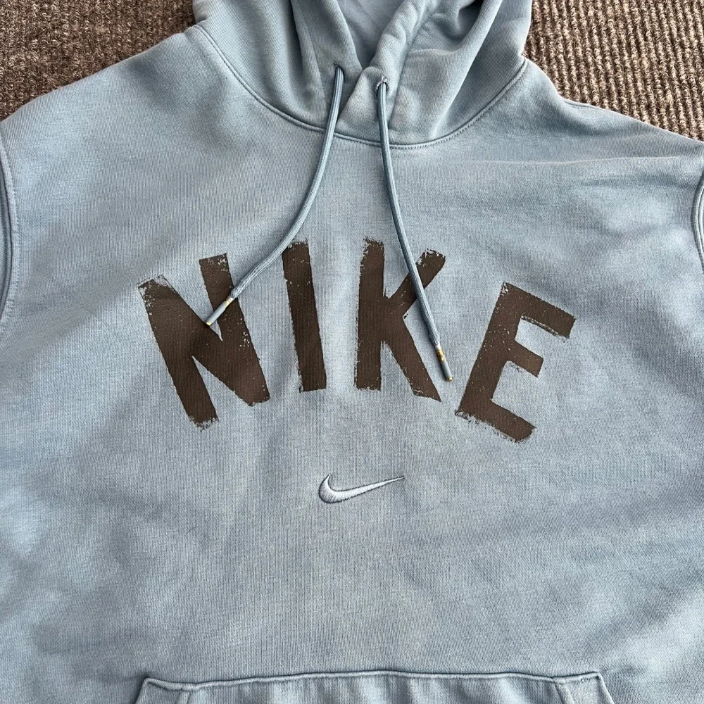 Nike Mens Large Dri-FIT Arch‎ Logo Hoodie Light Blue Sweatshirt FV9919-429